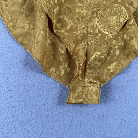 Vintage Victoria’s Secret Gold Jacquard Flutter Floral Satin Panties Shorts M‎ - Picture 7 of 16